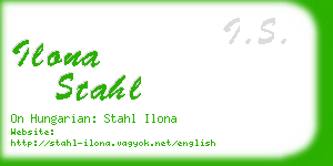 ilona stahl business card
